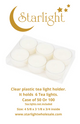 Clear plastic tea light holder