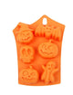 Halloween Silicone Great for Baking, Candles, Wax Tarts or Soap Making. 6 Cavities - Pumpkin, Ghost, Bat, Skull Halloween Silicone Mold