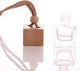 Diffusers Car Pendant Perfume Bottle Glass Ornaments (Empty Bottles) Square clear Wood Lid