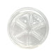 6 Cavity Pie shape Clamshell Container + Lid (European Style Clamshell)